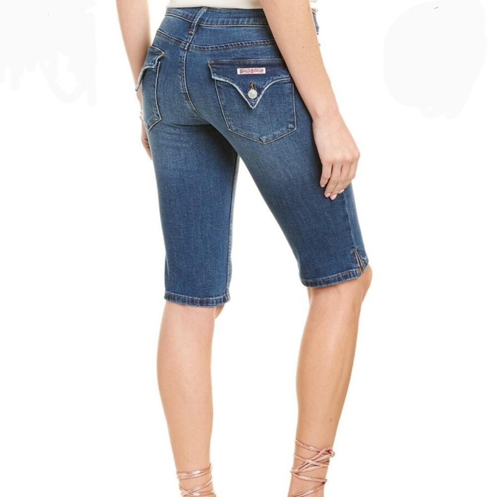 Hudson Shorts Knee Viceroy Denim Visalia Blue Five Pocket Style Zip Fly 30 NWOT
